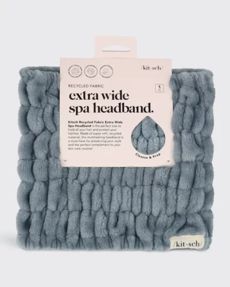 Extra Wide Spa Headband - Misty Blue