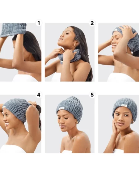 Extra Wide Spa Headband - Misty Blue