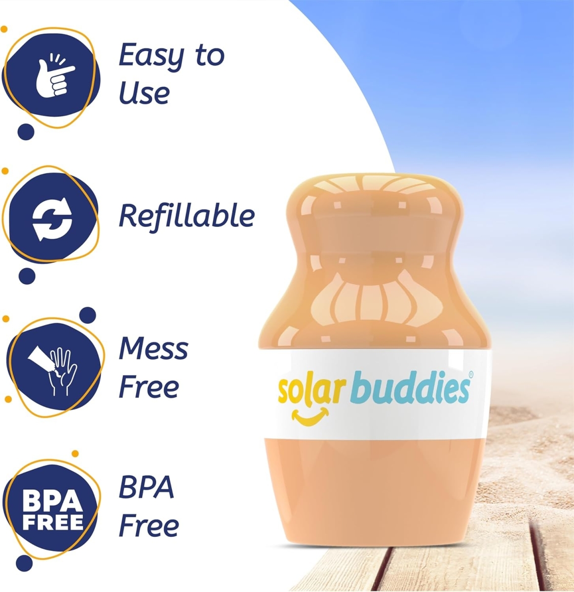 Solar Buddy - hervulbare zonnecrème applicator