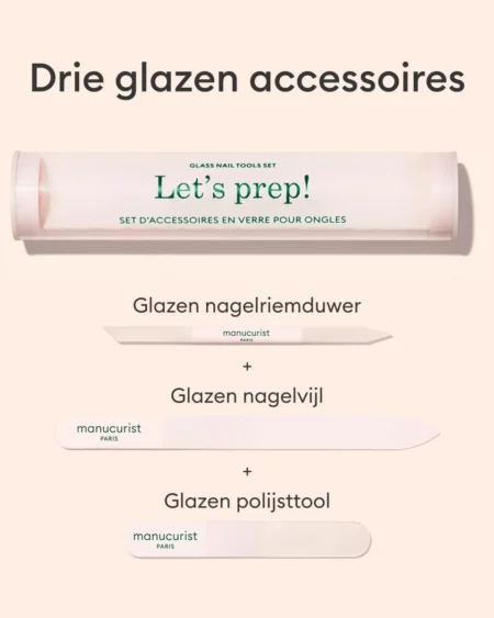 Trio glazen nageltools
